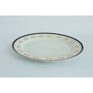 Burgess & Leigh Gem Oval Platter Ironstone Cobalt Blue Gold 17.5" Vintage